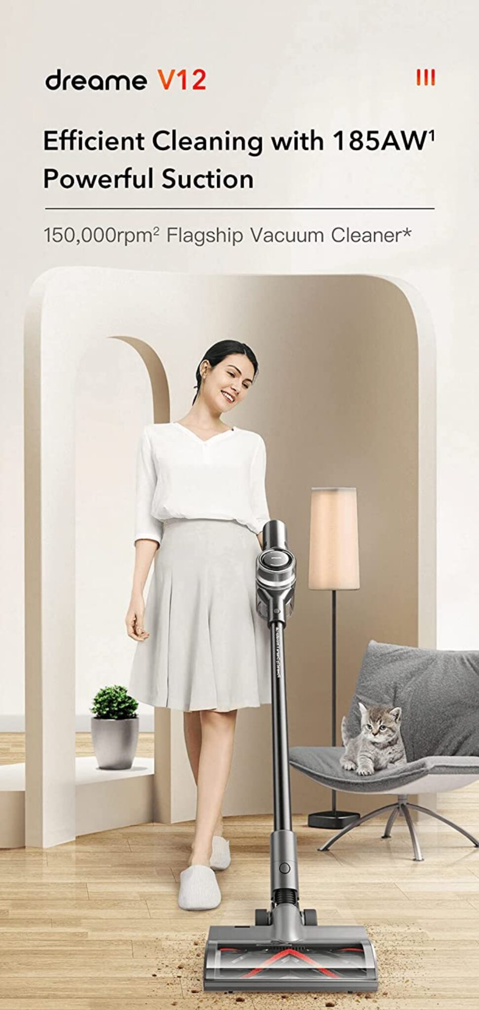 Dreame V12 Lực hút 185AW