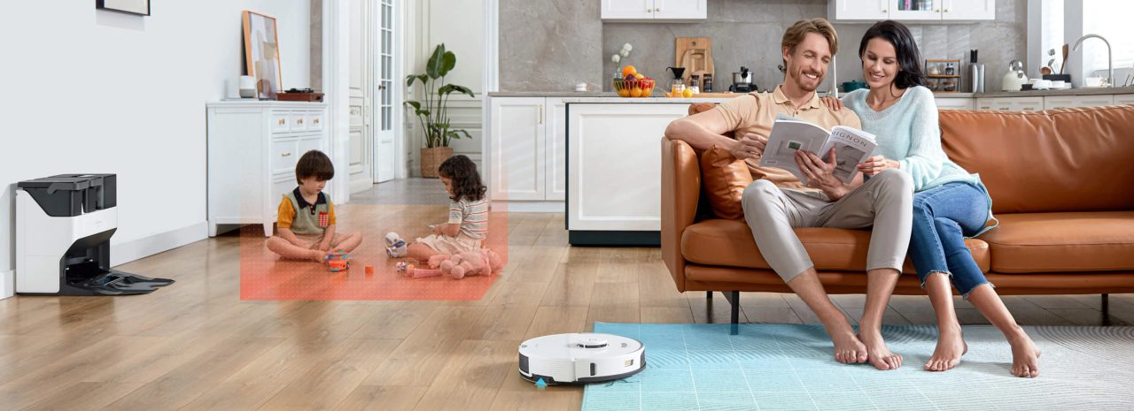Roborock S7 PRO Ultra tự động nâng giẻ lau khi vào thảm