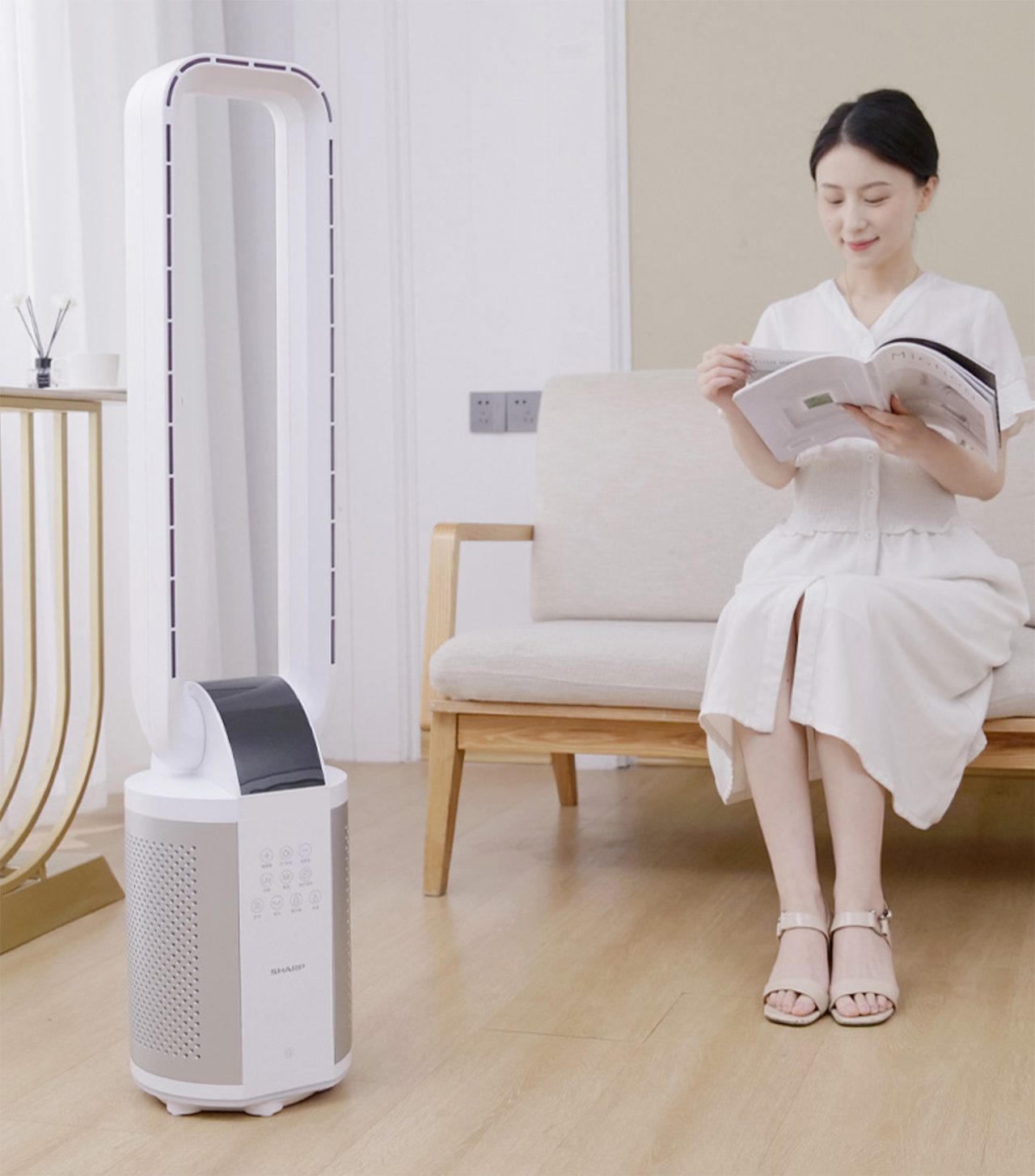 Sharp PJ-BD606A thiết kế không cánh an toàn