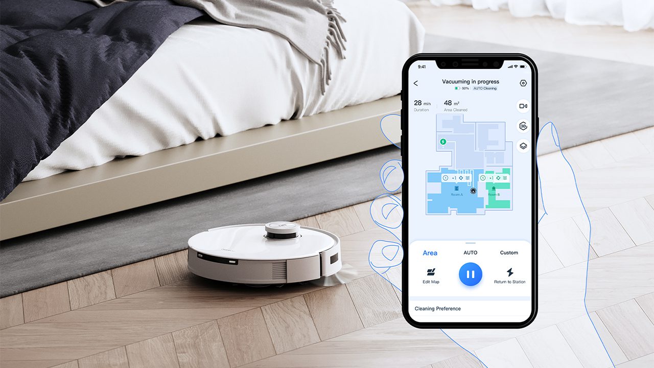 Ecovacs T10 OMNI điều khiển thông qua ứng dụng