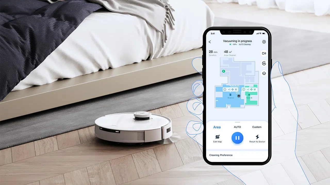 Ecovacs T10 OMNI điều khiển thông qua ứng dụng