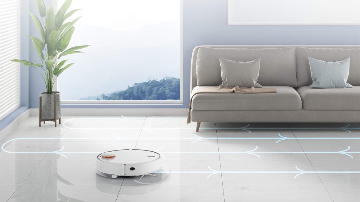 Robot hút bụi Xiaomi Mop 2 Ultra đang làm việc theo điều hướng LDS