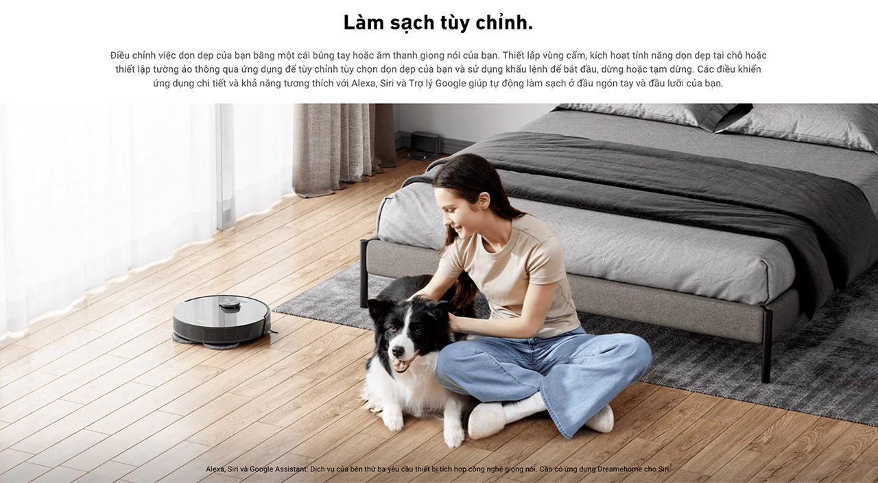 Điều khiển L10S Pro thông qua ứng dụng và tương thích điều khiển giọng nói
