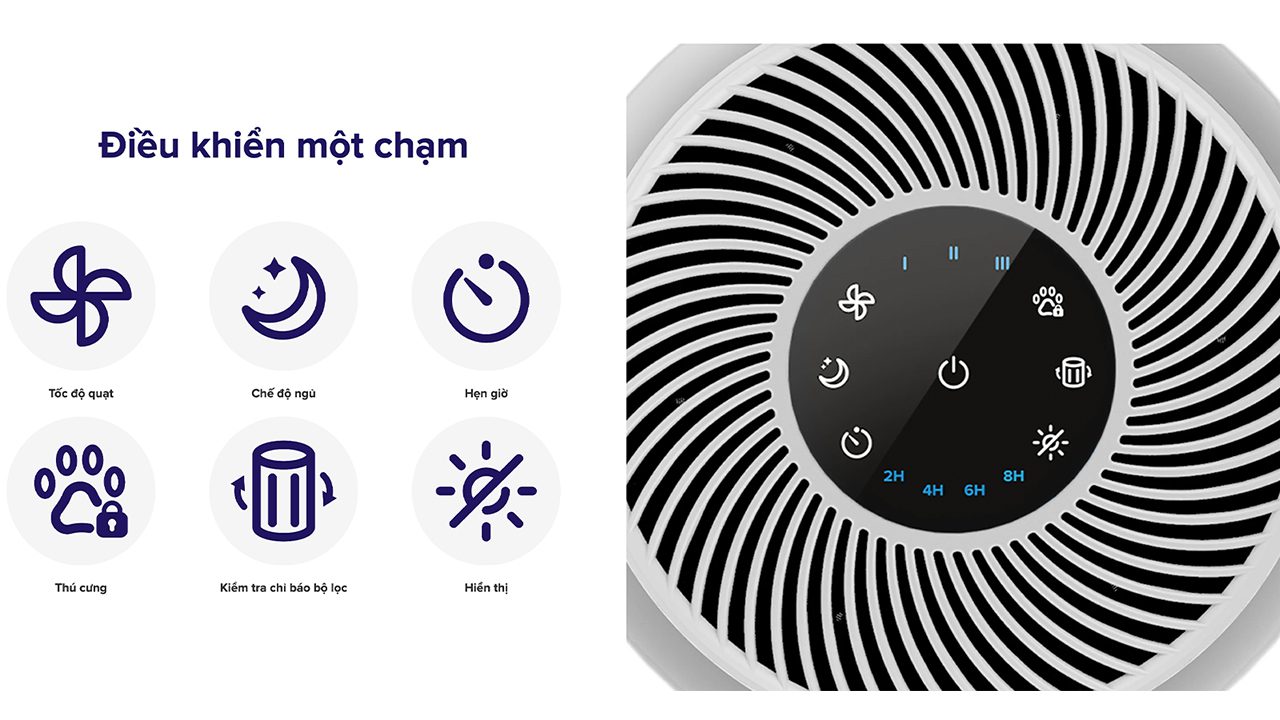 Điều khiển một chạm với Levoit Core P350