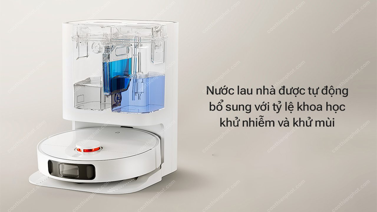 Nước lau nhà được tự động bổ sung