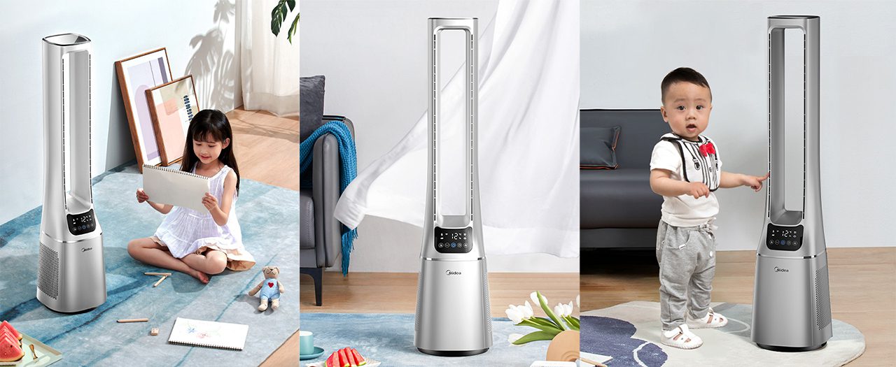Midea AMS150E-TY thiết kế không cánh