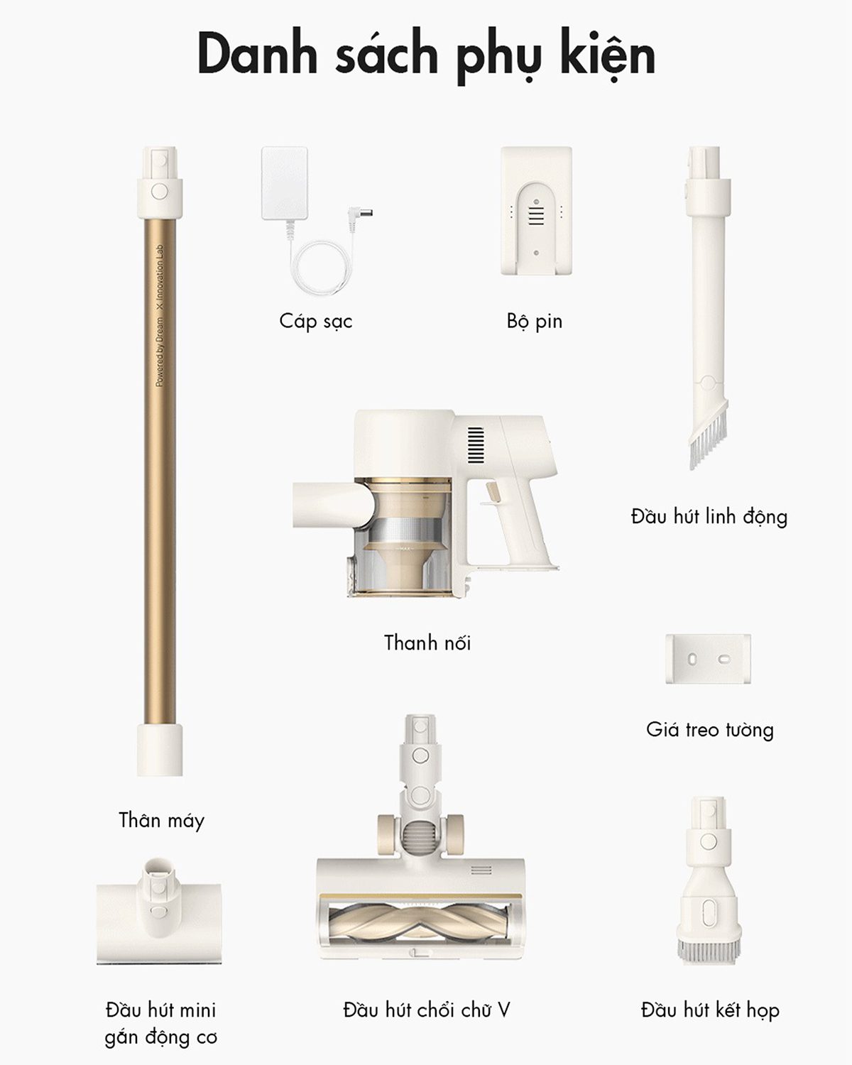 Danh sách phụ kiện