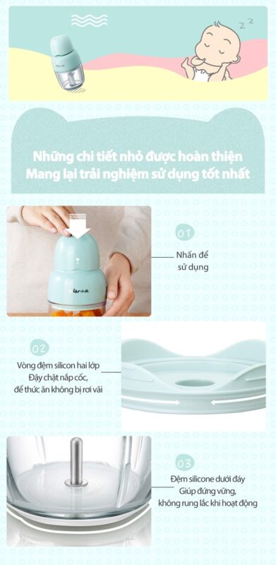 Máy xay thực phẩm đa năng Bear QSJ-B01P1