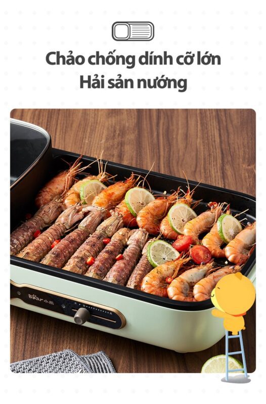 Bếp nướng và lẩu đa năng Bear DKL-C15G1