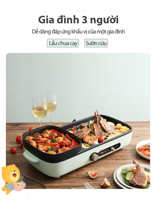 Bếp nướng và lẩu đa năng Bear DKL-C15G1