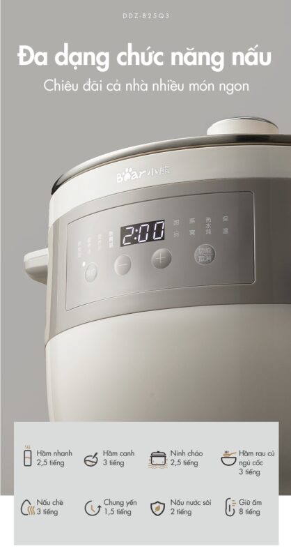 Nồi nấu chậm Bear DDZ-B25Q3