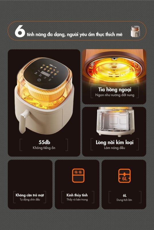 Nồi chiên không dầu Bear QZG-F15G1