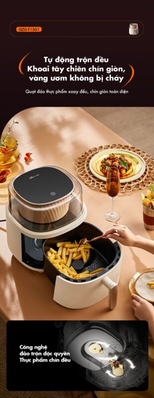Nồi chiên không dầu Bear QZG-F15G1