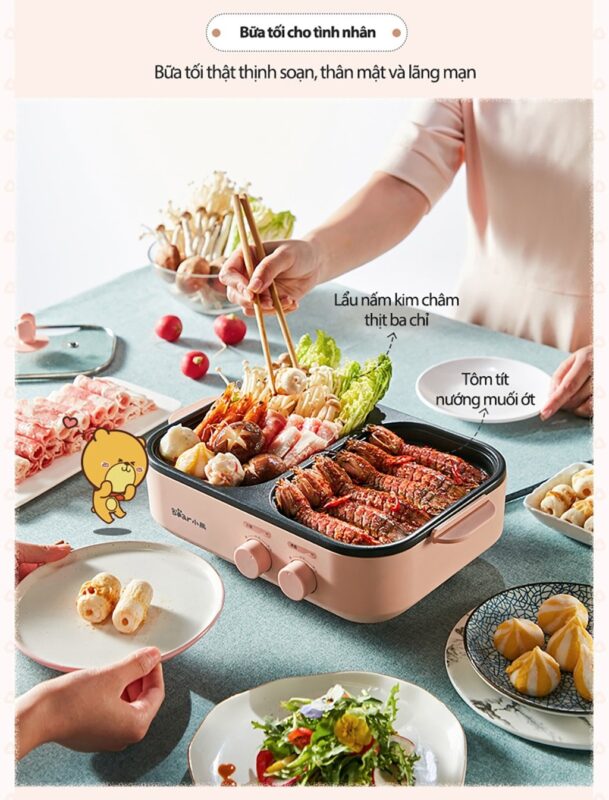 Bếp nướng và lẩu đa năng Bear DKL-C12D1