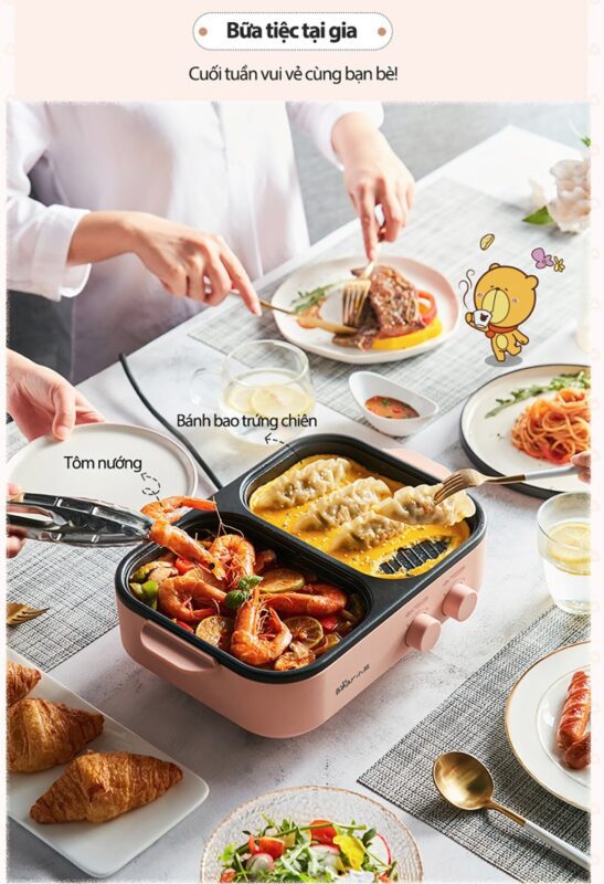 Bếp nướng và lẩu đa năng Bear DKL-C12D1