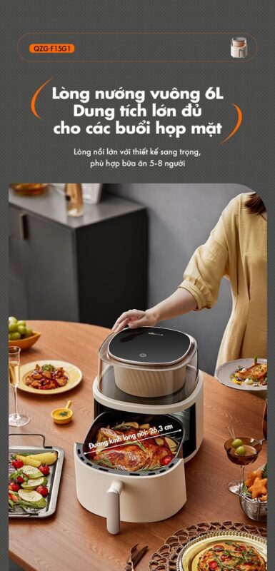 Nồi chiên không dầu Bear QZG-F15G1