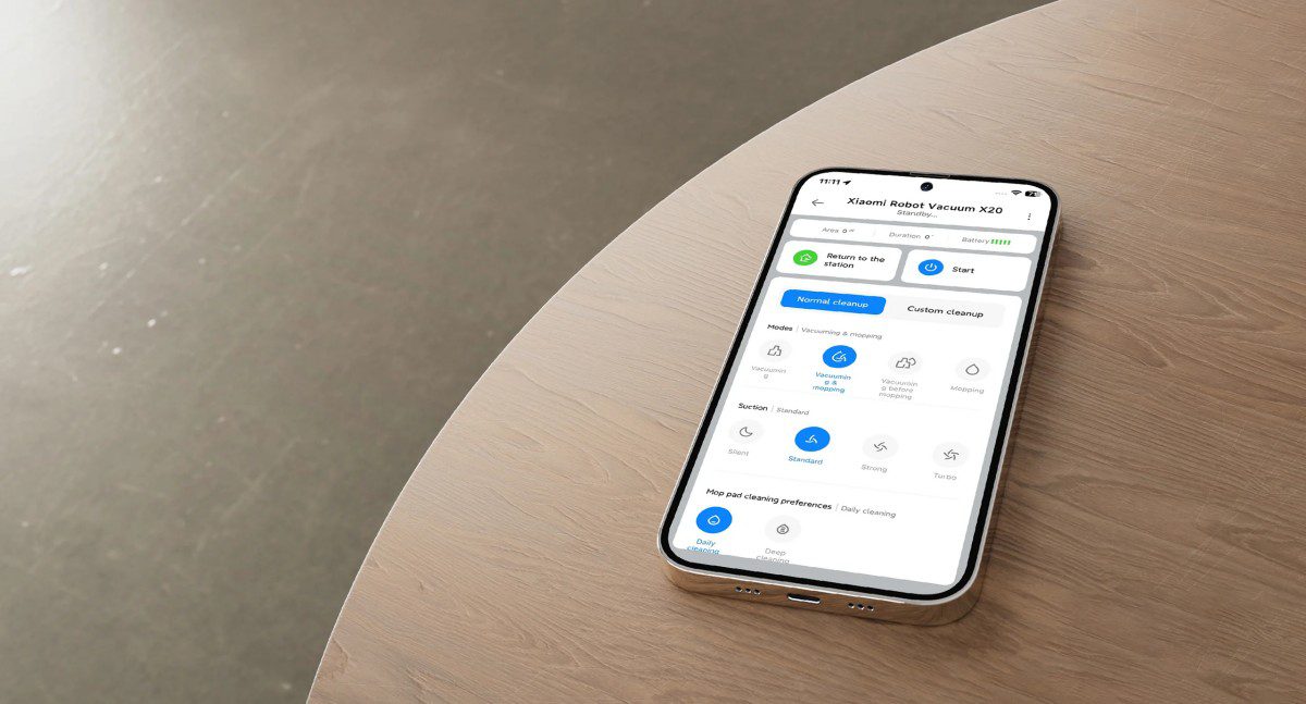 Xiaomi Vacuum X20 điều khiển ứng dụng