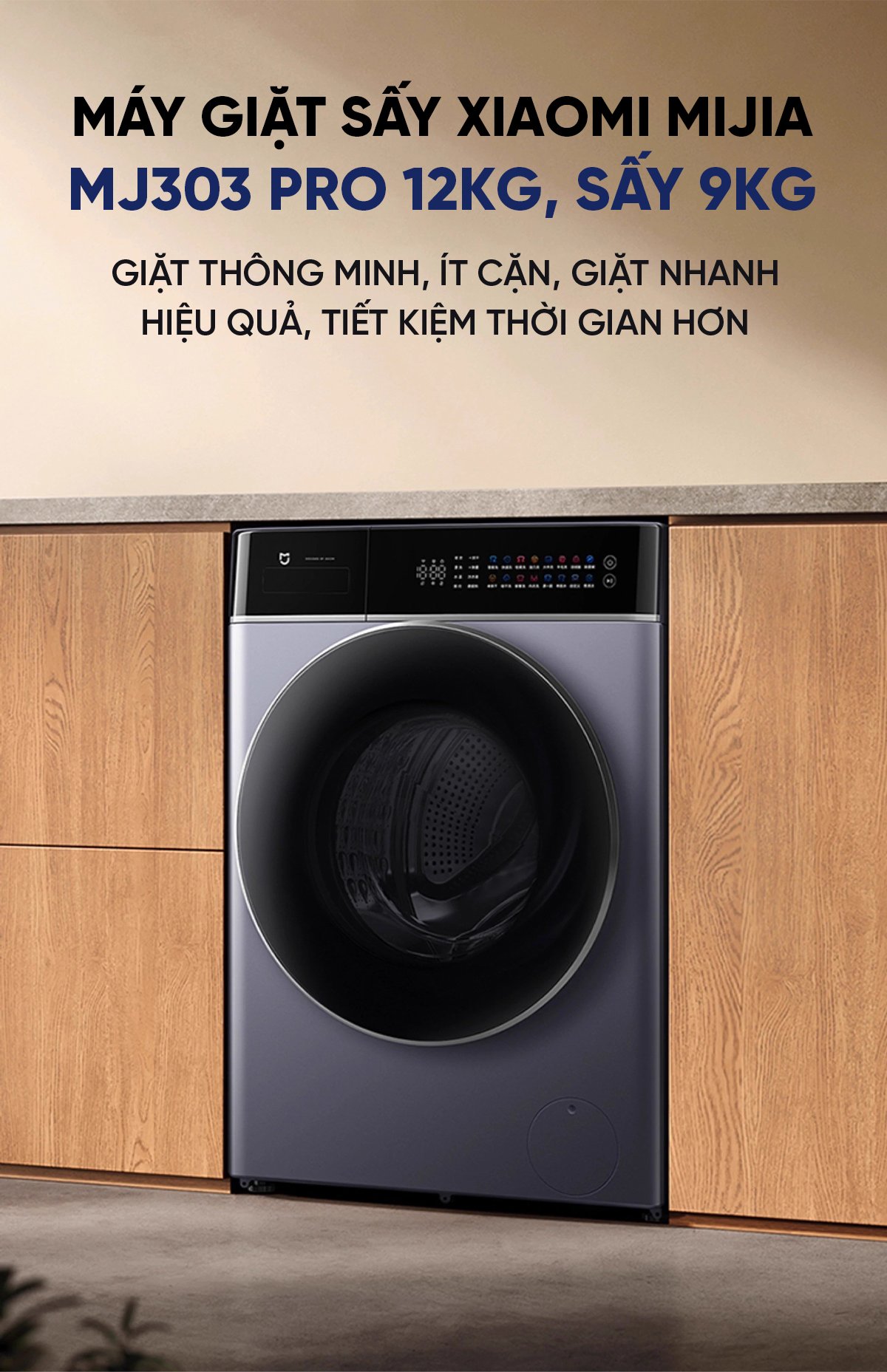 Máy giặt sấy Xiaomi Mijia MJ303, Giặt 12kg, Sấy 9kg
