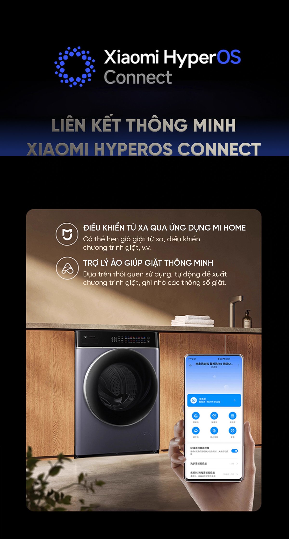 Máy giặt sấy Xiaomi Mijia MJ303, Giặt 12kg, Sấy 9kg