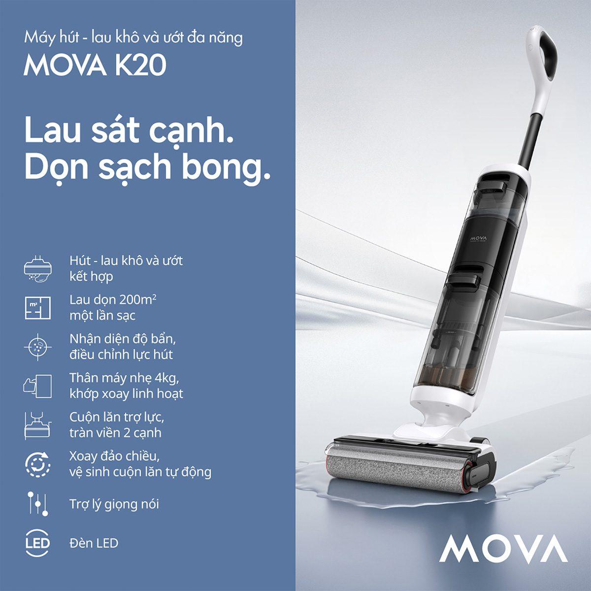 Banner máy hút bụi lau nhà Mova K20