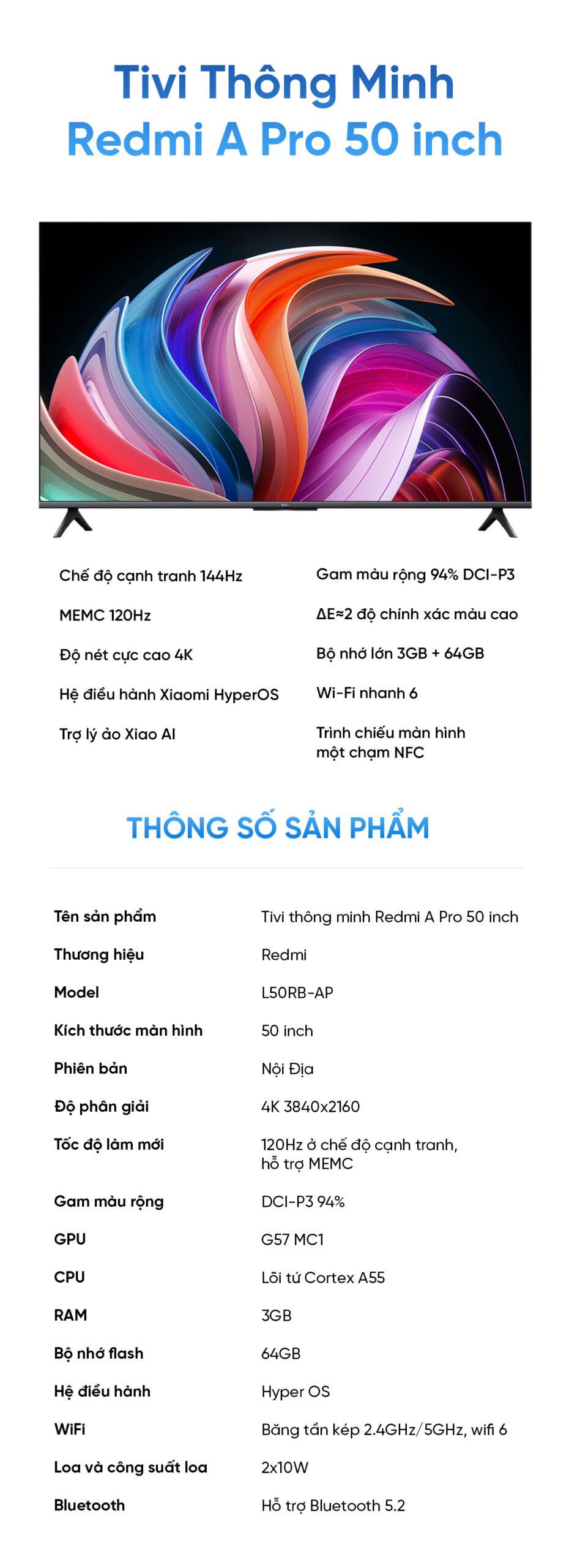 Xiaomi Redmi A Pro 50