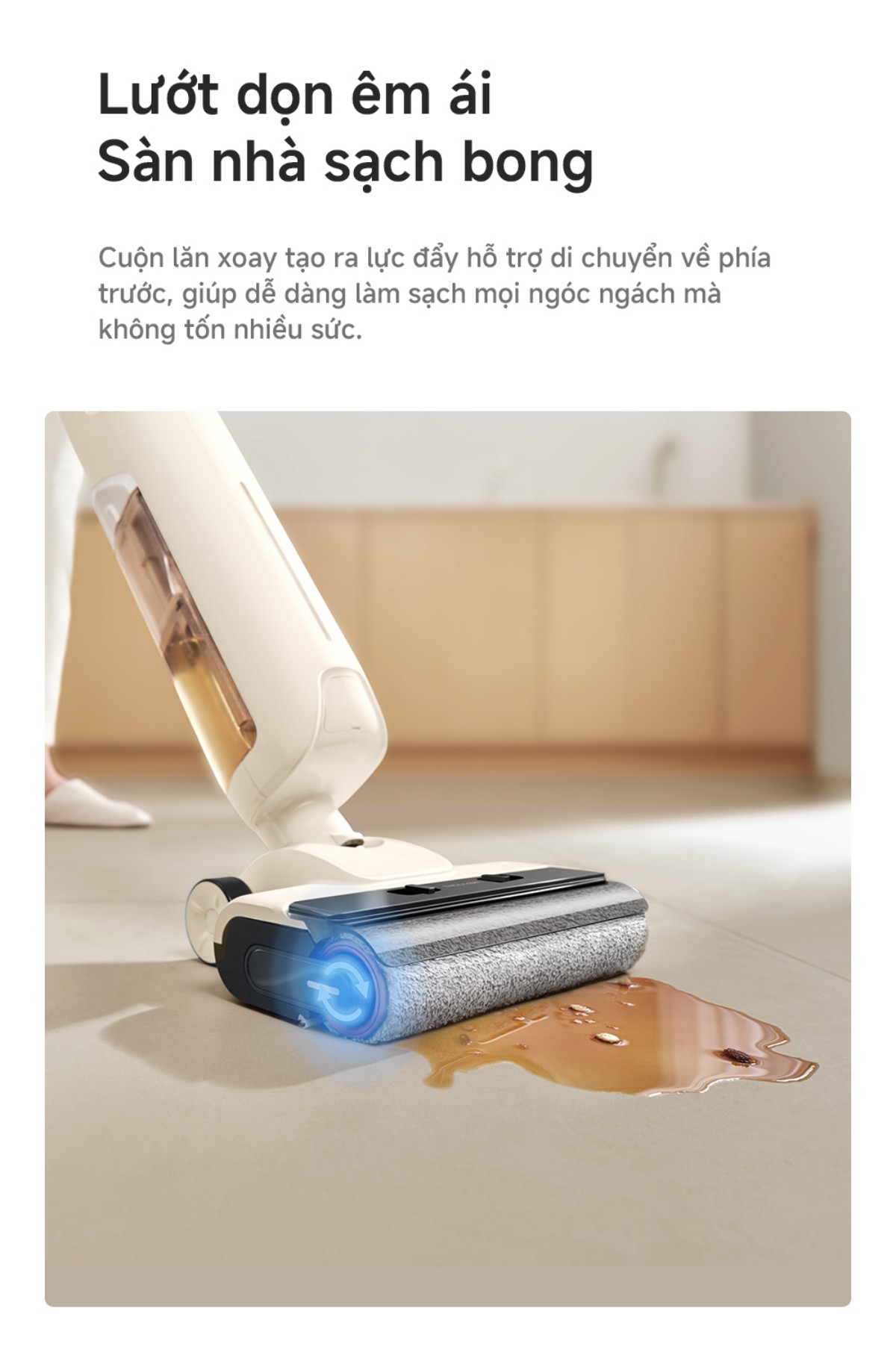 Dreame Mova K30 gập nghiêng 180°
