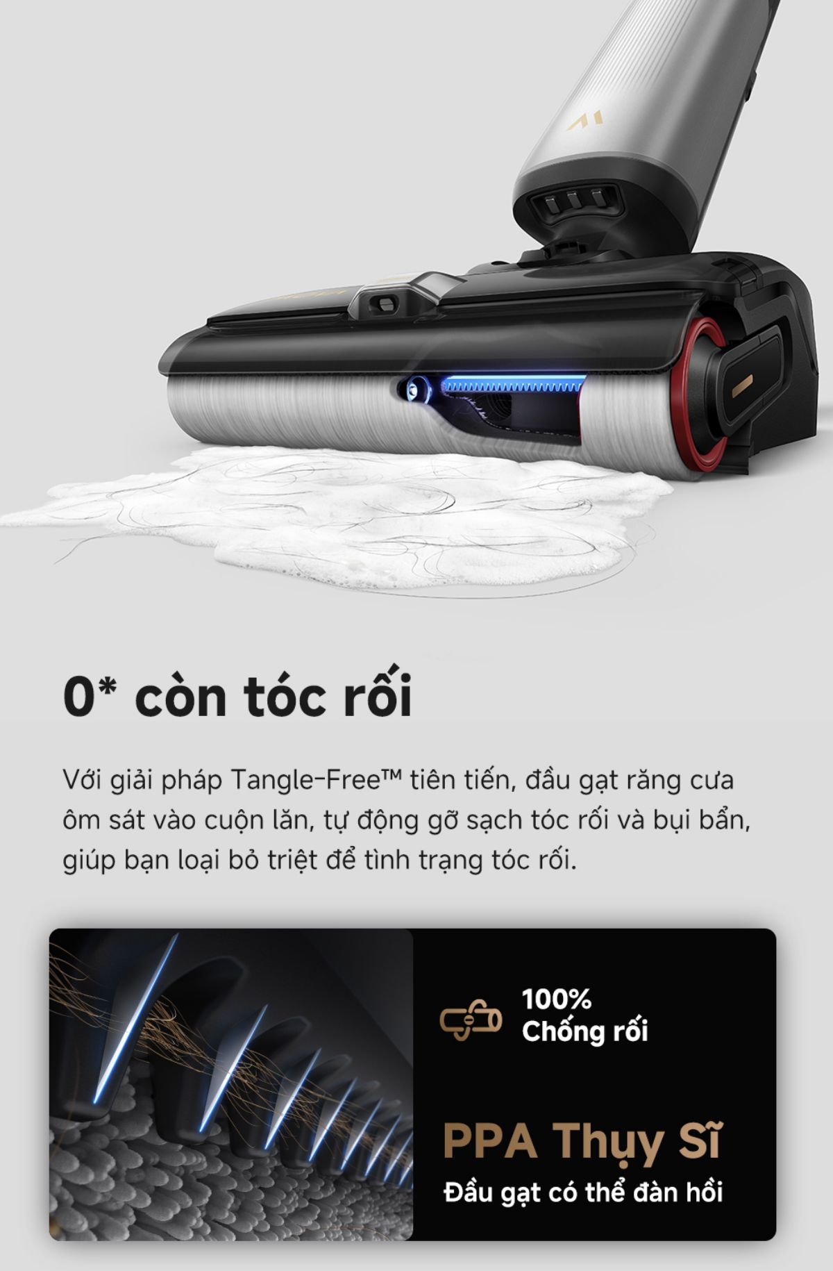 Dreame Mova X4 Pro gập nghiêng 180°