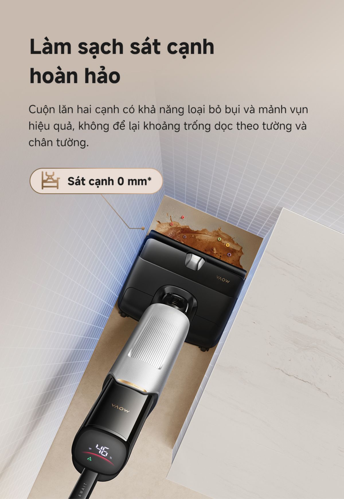 Dreame Mova X4 Pro gập nghiêng 180°