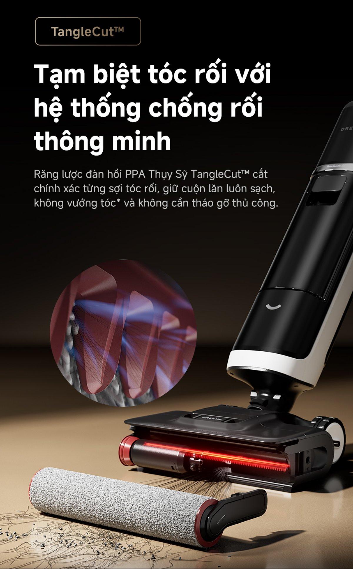 Dreame H15 Pro Heat gập nghiêng 180°