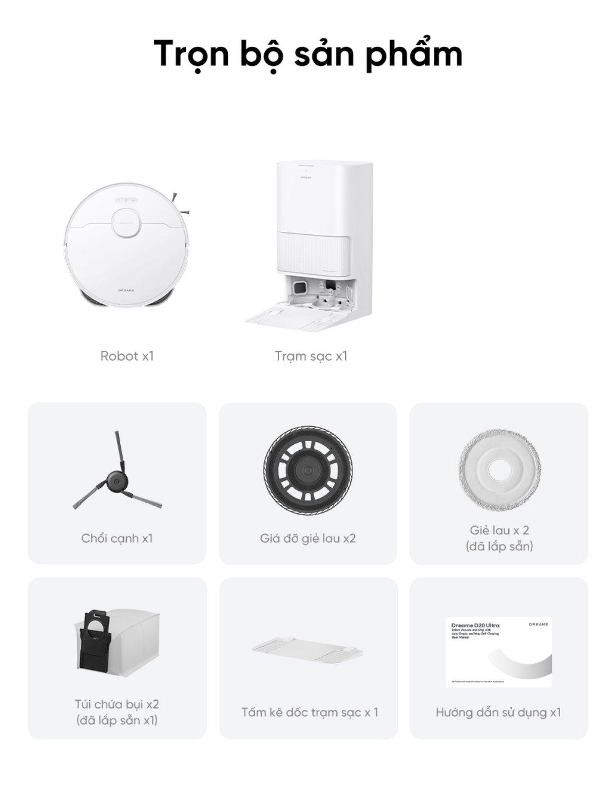 Robot hút bụi Dreame D20 Ultra