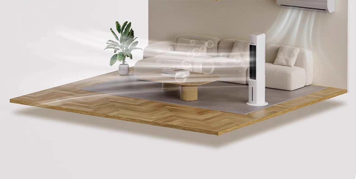 Midea AAH10LR quạt tháp, quạt hơi nước