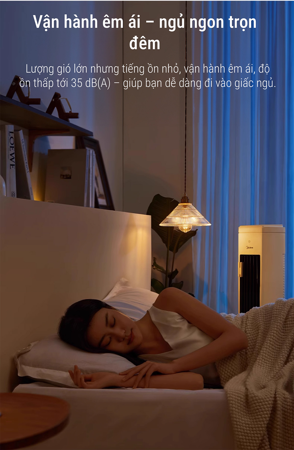 Midea AAH10LR quạt tháp, quạt hơi nước