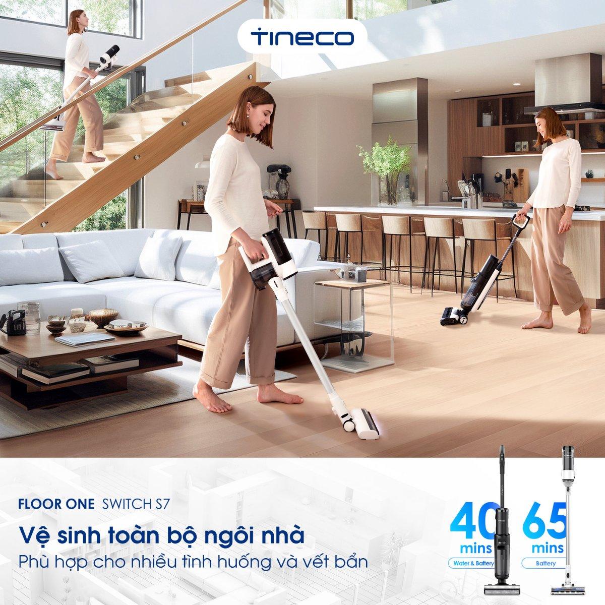 Tineco Floor One Switch S7 hút bụi và lau nhà 5 trong 1