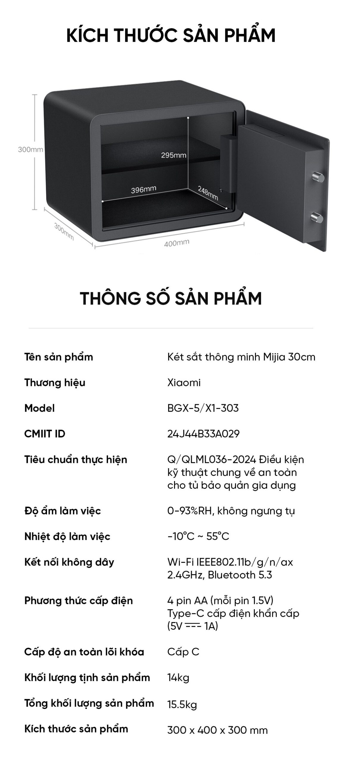 Xiaomi Mijia BGX-5/X1-303 két sắt Xiaomi kết nối App