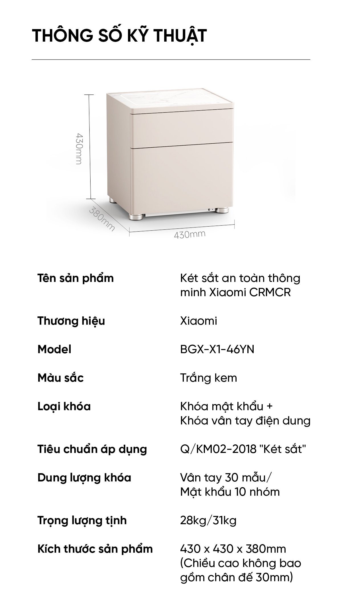 Két sắt Xiaomi thông minh Kawaii CB2207