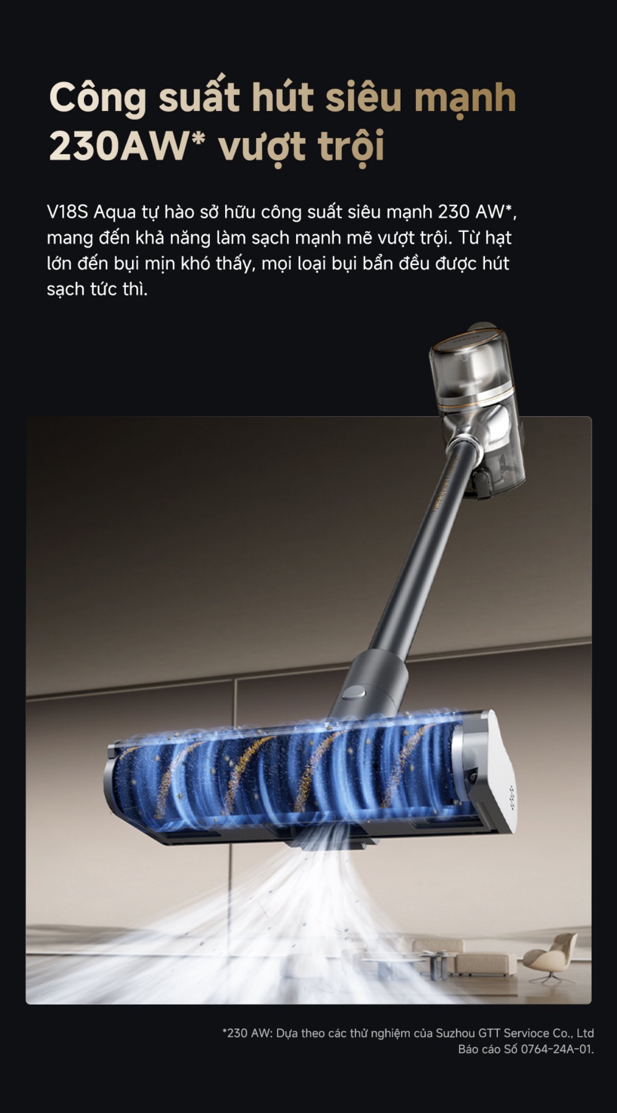 Máy hút bụi cầm tay không dây Dreame V18S Aqua