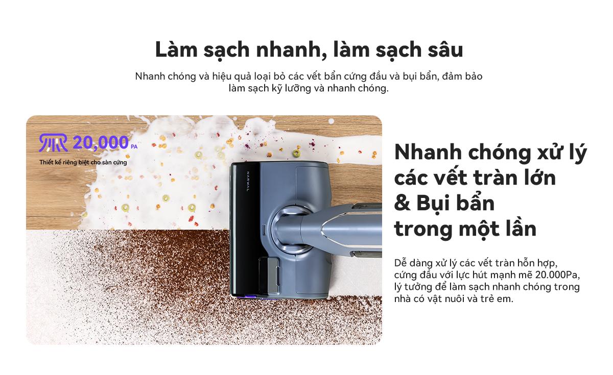 Narwal S20 Pro gập nghiêng 180°