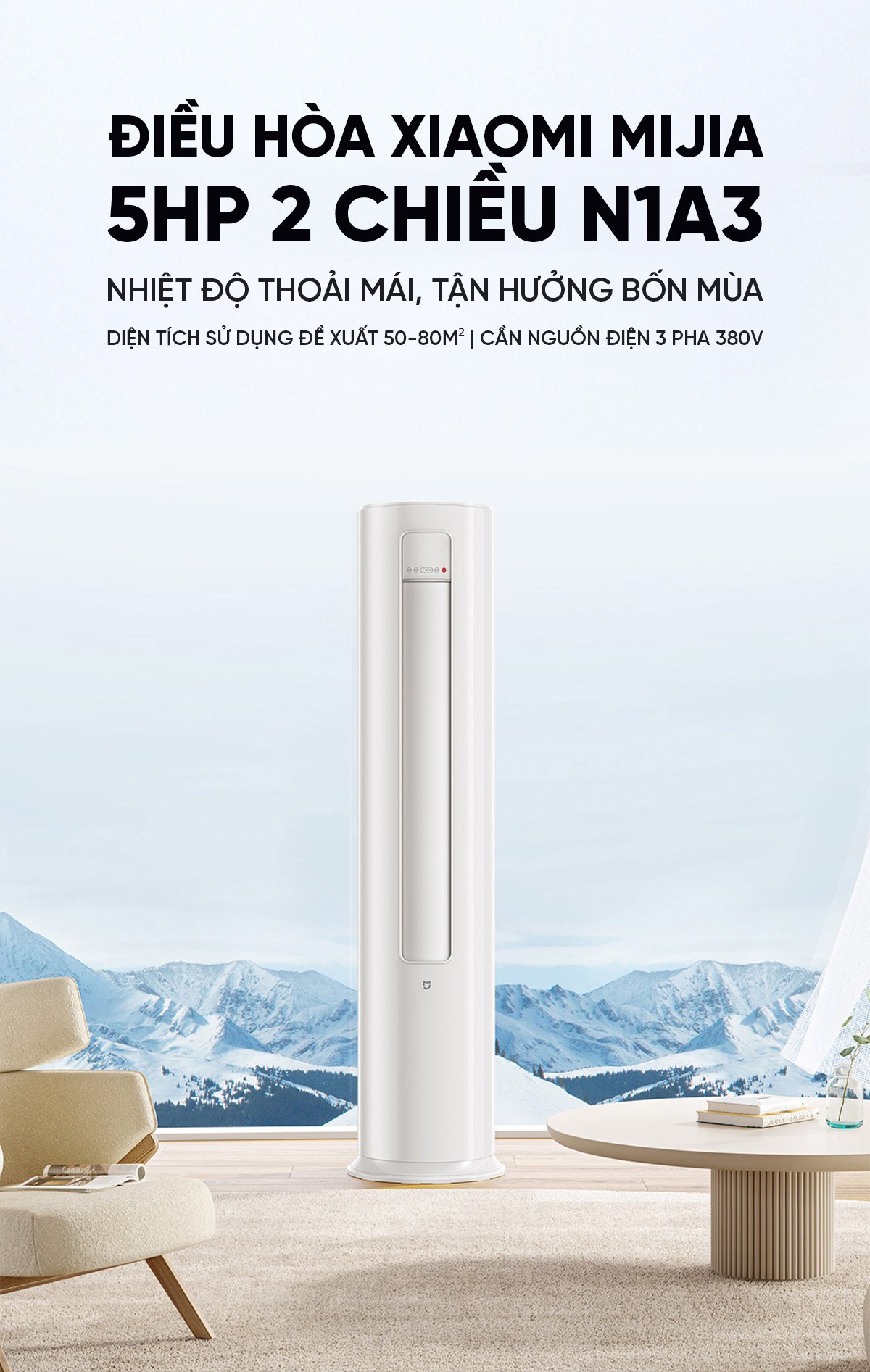 Điều hòa cây Xiaomi Mijia KFR-120LW/N1A3 5HP 2 chiều