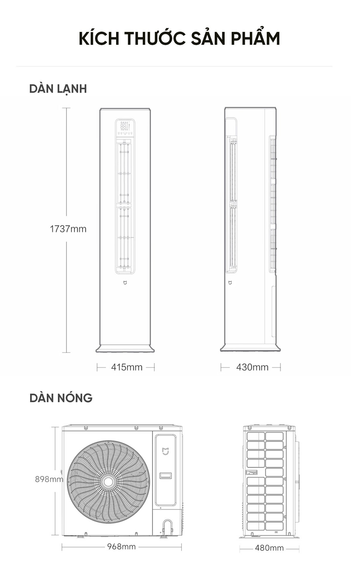 Điều hòa cây Xiaomi Mijia KFR-120LW/N1A3 5HP 2 chiều