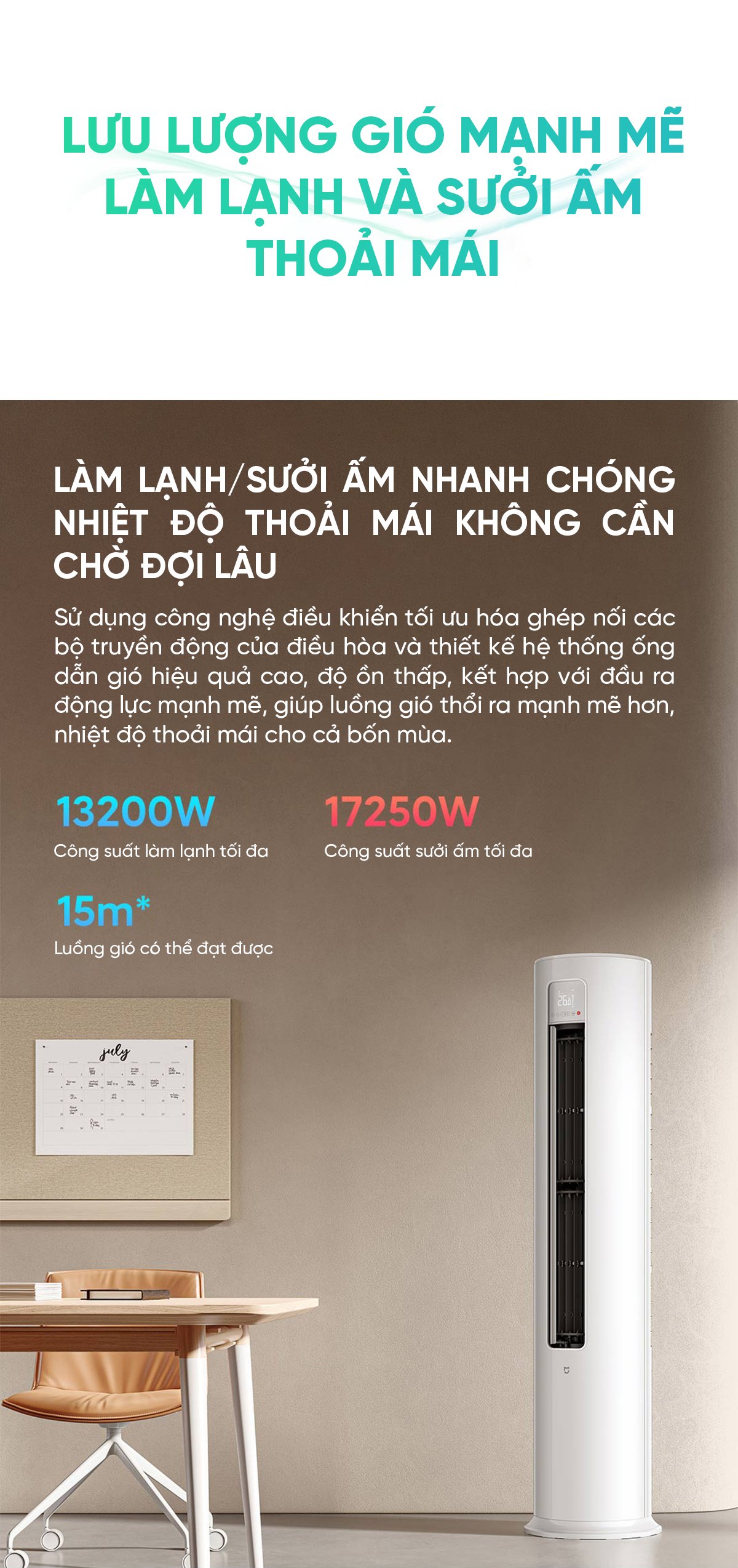 Điều hòa cây Xiaomi Mijia KFR-120LW/N1A3 5HP 2 chiều