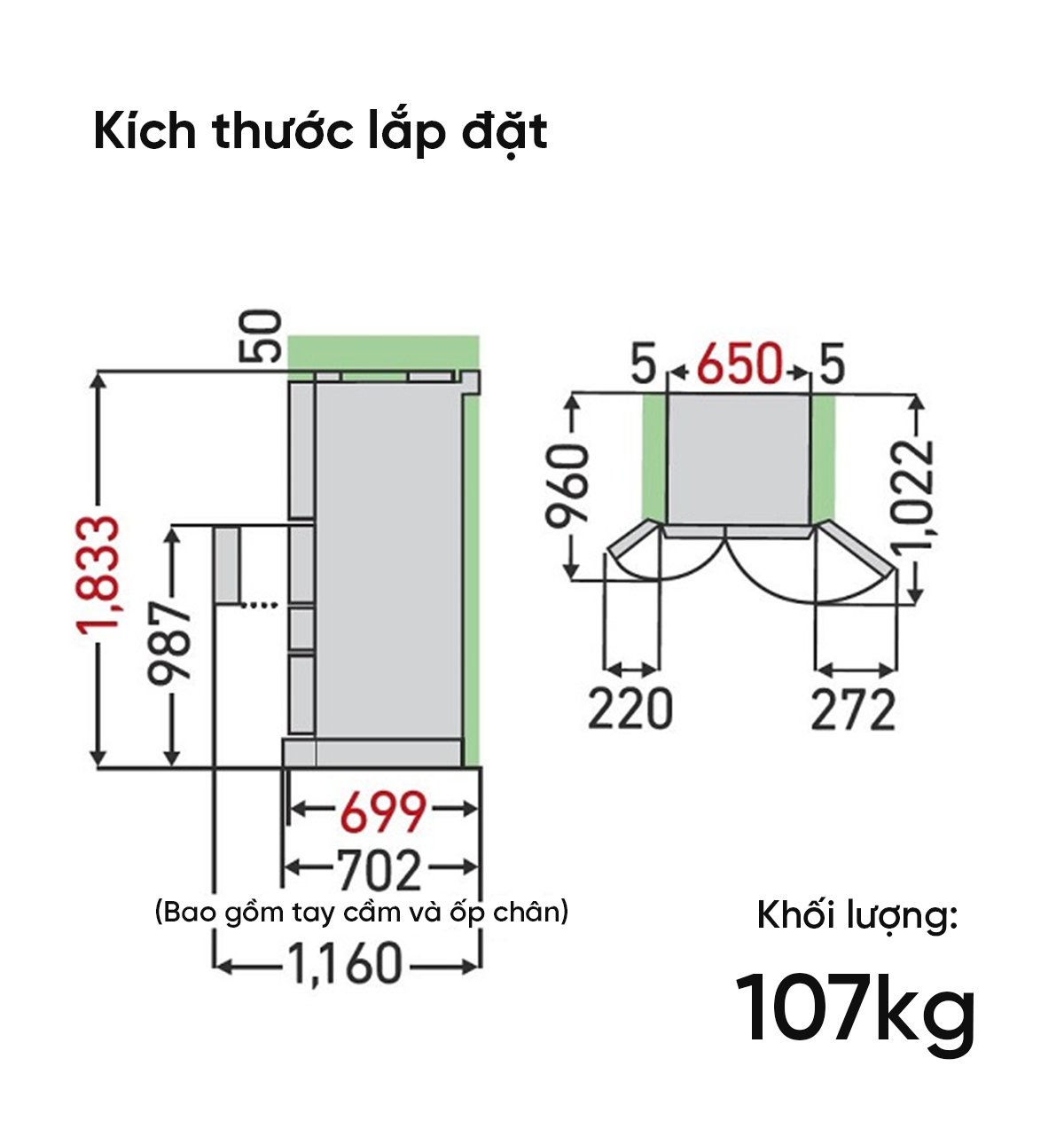 Tủ lạnh Toshiba GR-W510FK 509L