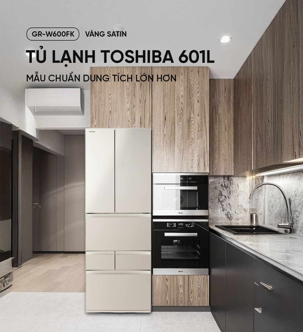 Tủ lạnh Toshiba GR-W600FK 601L