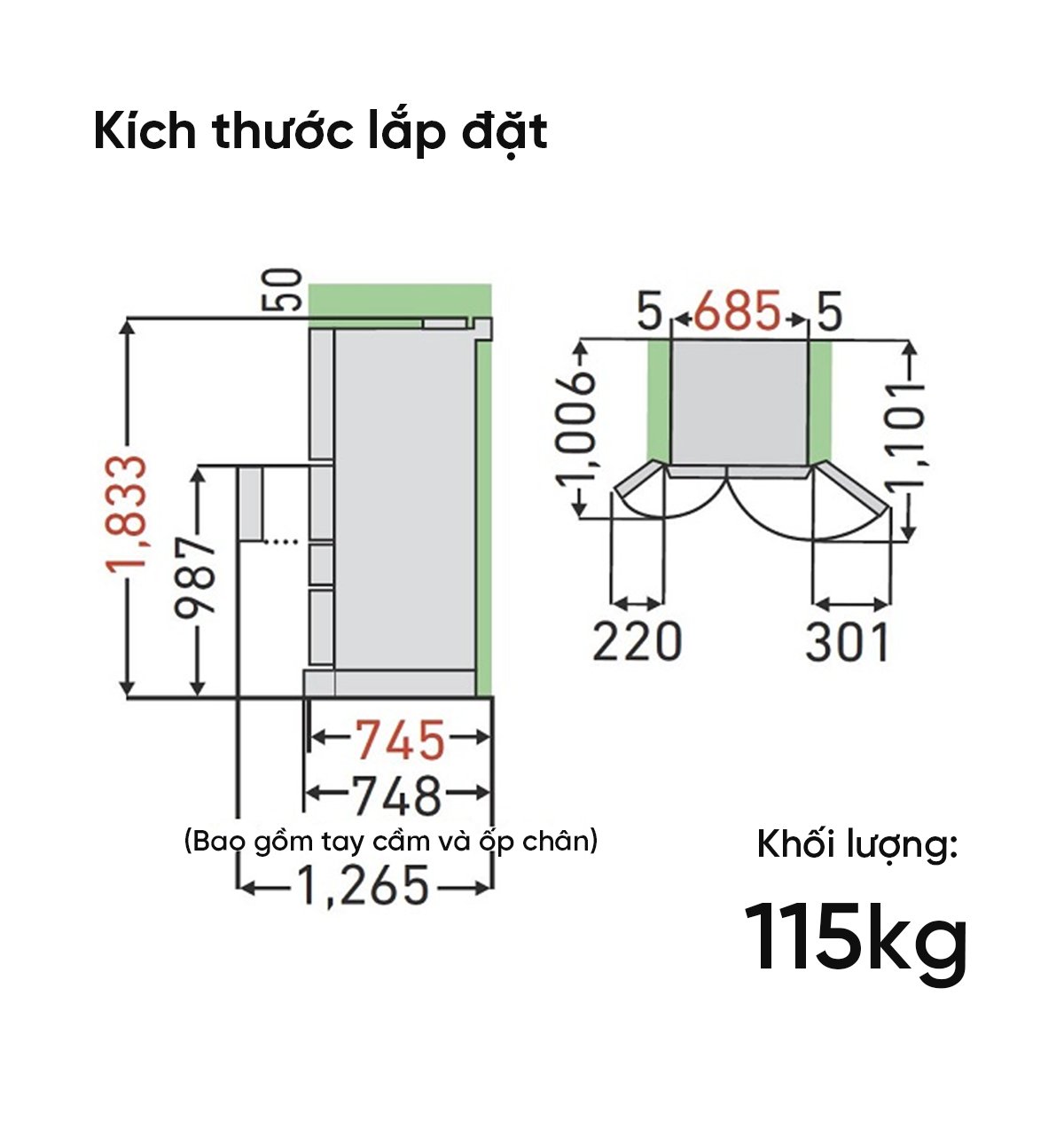 Tủ lạnh Toshiba GR-W600FK 601L