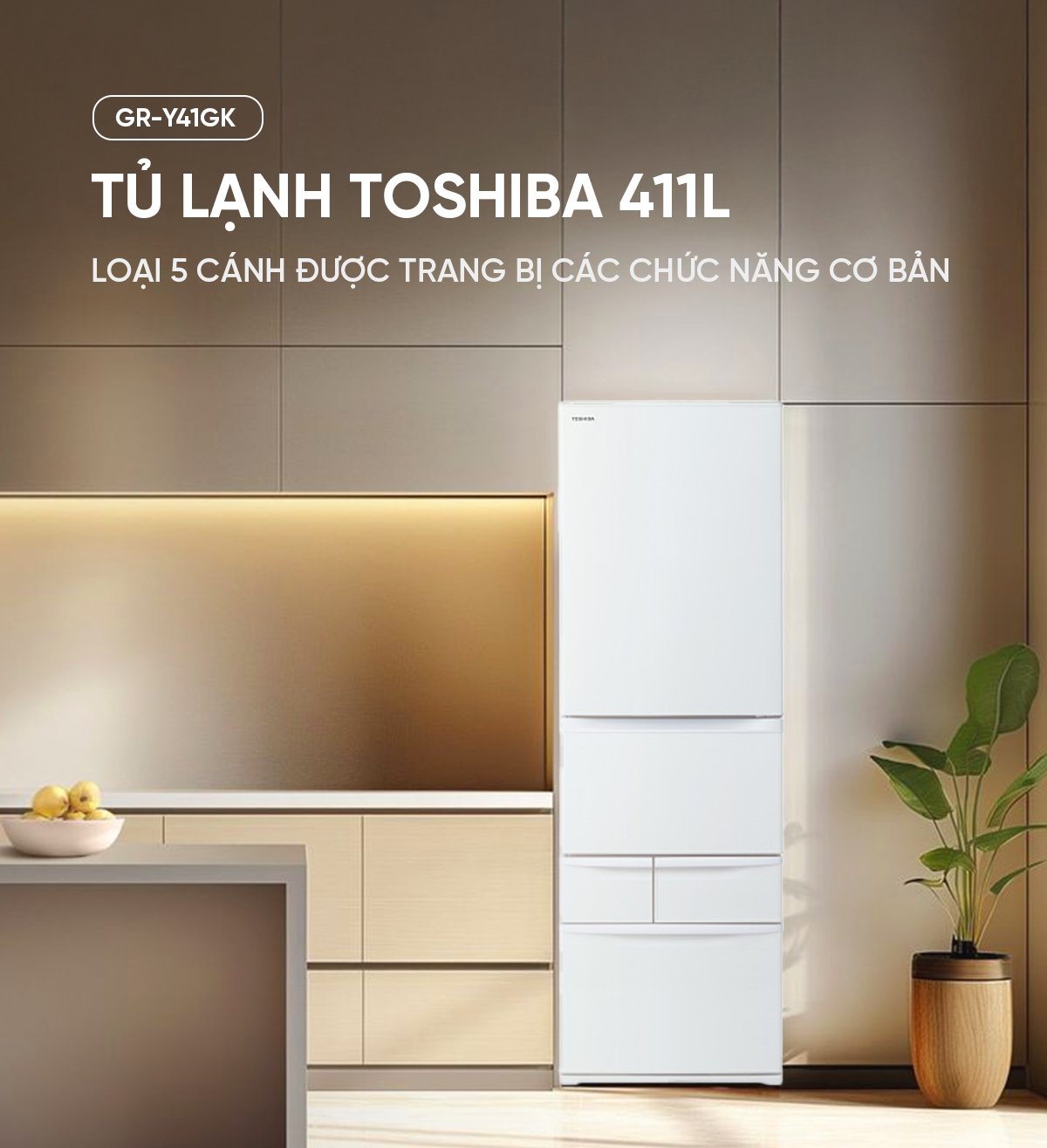 Tủ lạnh Toshiba GR-Y41GH 411L