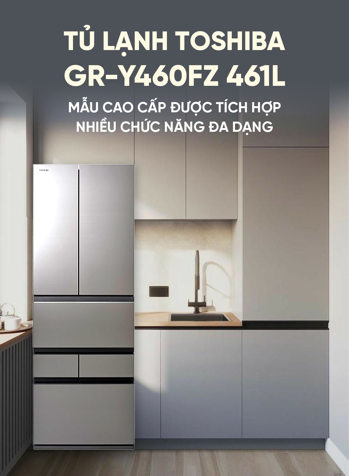 Tủ lạnh Toshiba GR-Y460FZ 461L