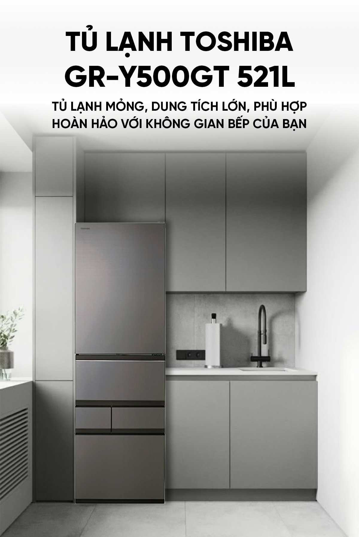 Tủ lạnh Toshiba GR-Y500GT 501L