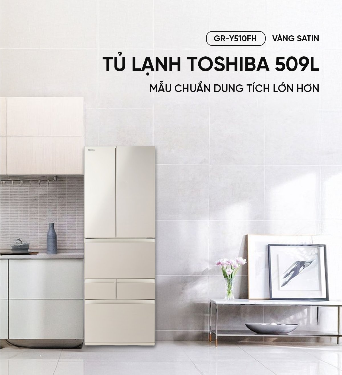Tủ lạnh Toshiba GR-Y510FH 509L
