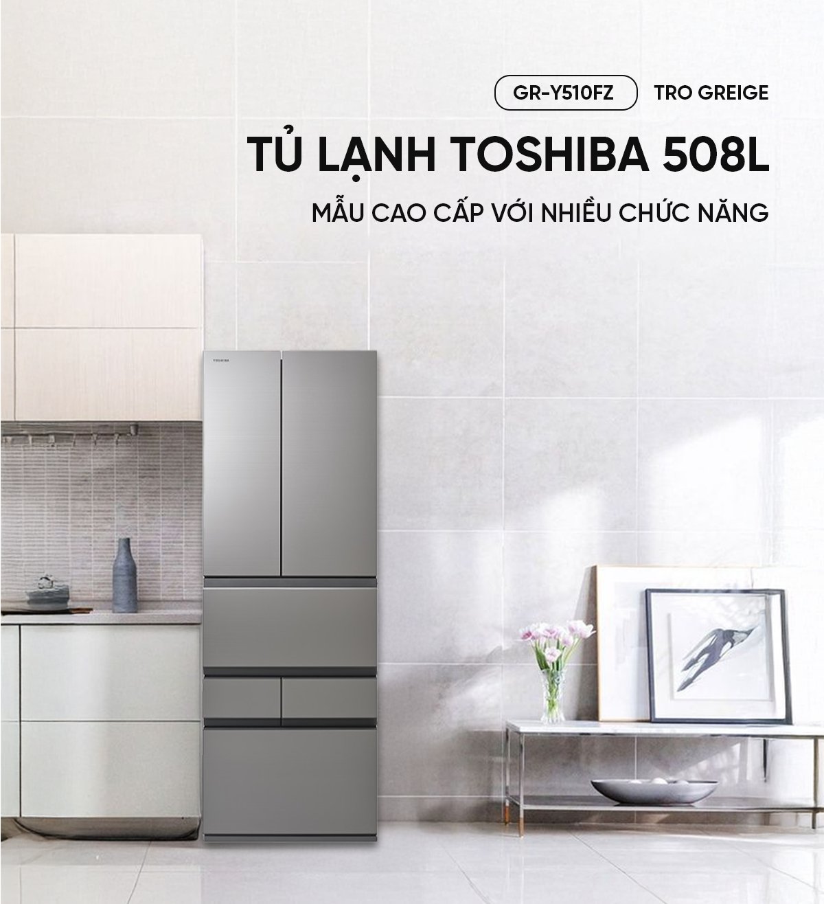 Tủ lạnh Toshiba GR-Y510FZ 508L