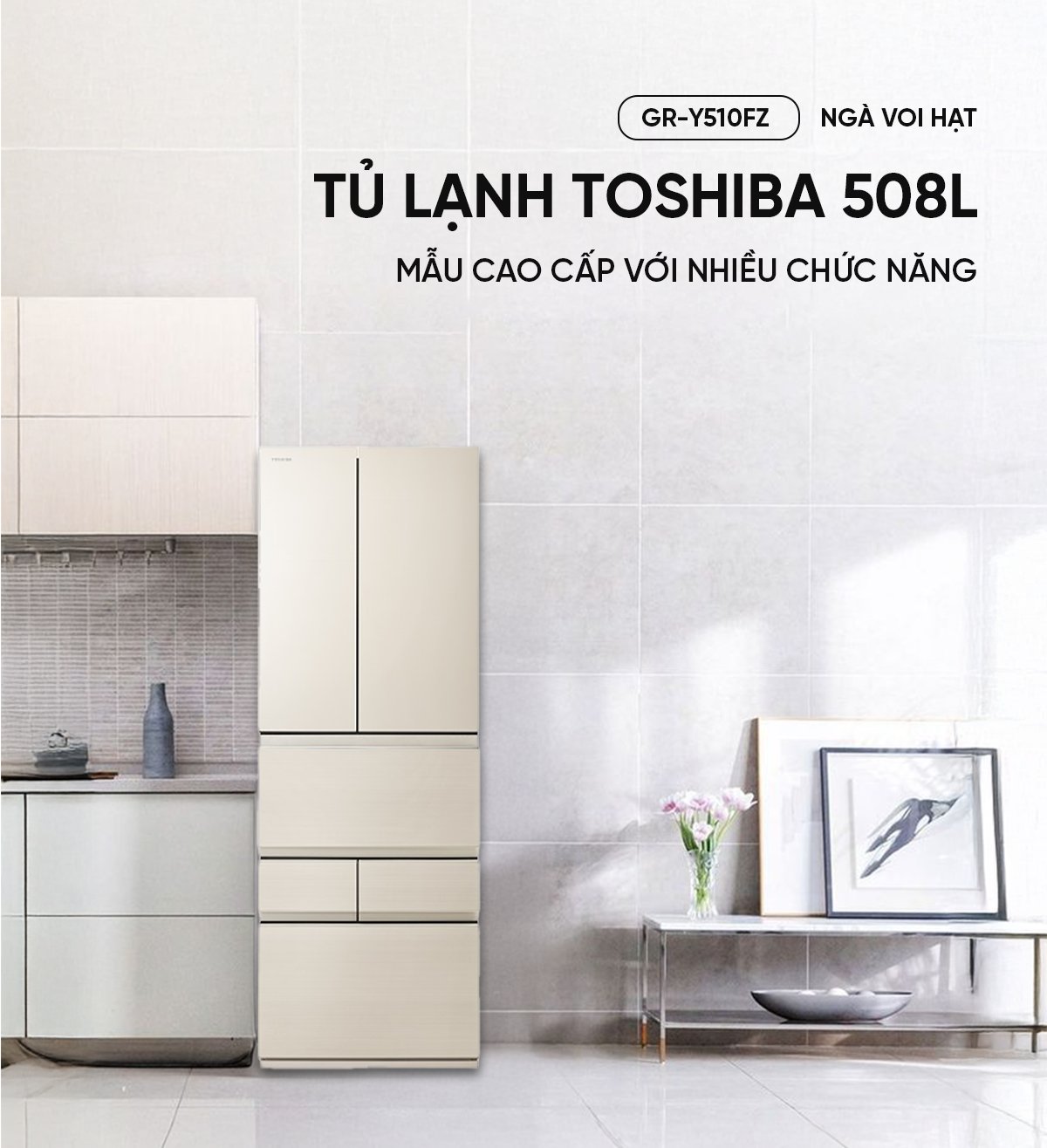 Tủ lạnh Toshiba GR-Y510FZ 508L
