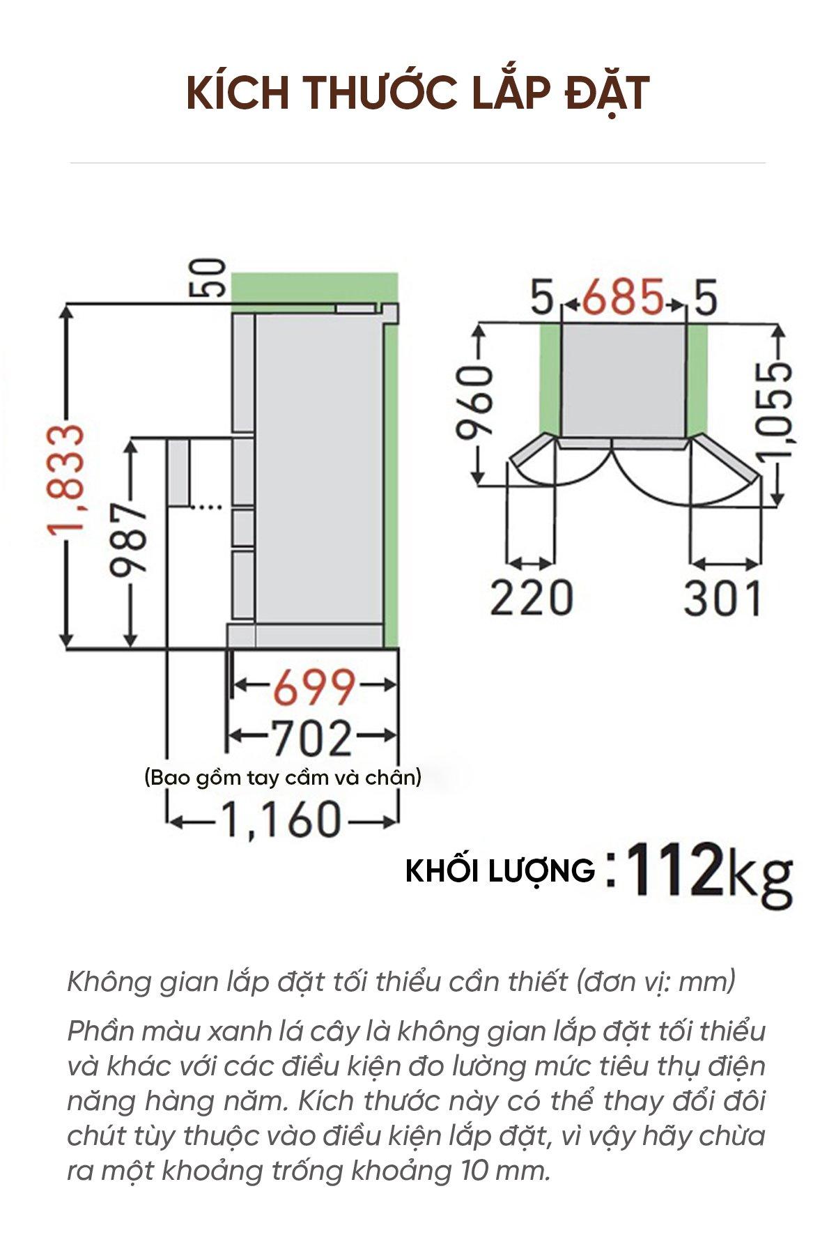 Tủ lạnh Toshiba GR-Y550FH 551L